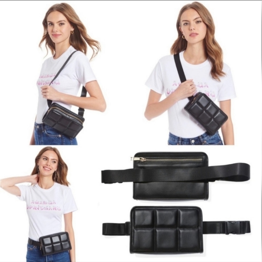 Amanda Uprichard Black Belt Bag.